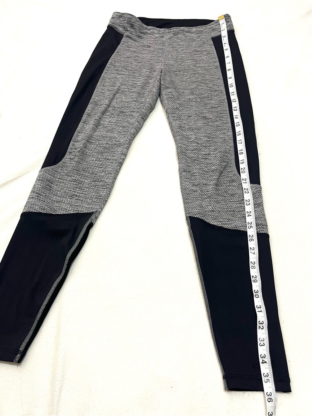 Champion Black and Gray Textured Athletic Leggings Women’s Small - Picture 8 of 15